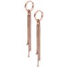 Rosé Square Chains Hoops - Säljs i par