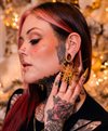 Rosé Snowflake Hoops - Säljs i par