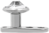 Micro Dermal Anchor med Sten - Three Hole Plate (2.0mm Hög)