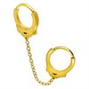 Cuffs with Short Chain - Golden Steel