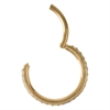 Pave Setting Clear Crystal Ring - Guld Stål