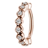 Glamorous Hinged Ring - Rosé Stål