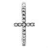 Jewelled Cross Hinged Ring - Steel