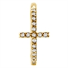 Jewelled Cross Hinged Ring - Guld Stål