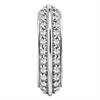 Double Side Jewelled Hinged Ring - Steel