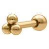 Triplet Earbarbell - Guld Stål