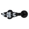 Three Crystals Barbell - Svart Stål