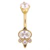 Oriental Indah Navelpiercing - Guld Stål