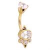 Oriental Indah Navelpiercing - Guld Stål