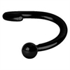 Continuous Ball Closure Ring - Black Steel