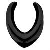 Black Oval Ear Saddles - Sold in pair