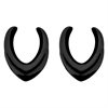 Black Oval Ear Saddles - Sold in pair