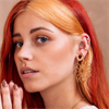 Rosé Oval Ear Saddles - Säljs i par