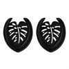 Monstera Ear Saddles (sold in pair) - Black Steel