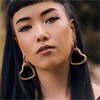Twisted Heart Rosé Ear Weights - Säljs i par