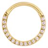 Pave Set Hinged Septum Clicker - Guld Stål