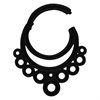 Bubble Septum Clicker - Svart Stål