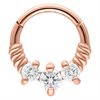 Three Crystals Clicker -Rosé Stål