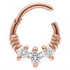 Three Crystals Clicker -Rosé Stål