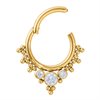 Crystal Bindi Hinged Clicker - Guld Stål