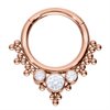 Crystal Bindi Hinged Clicker - Rosé Stål