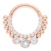 Hinged Crystal Tears Clicker - Rosé Stål