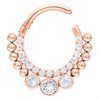 Hinged Crystal Tears Clicker - Rosé Stål