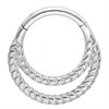 Double Twisted Rings Septum Clicker - Stål