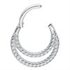 Double Twisted Rings Septum Clicker - Stål