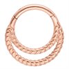 Double Twisted Rings Seprum Clicker - Rosé Stål