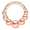 Hinged Flat Septum Clicker - Rosé Stål