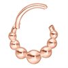 Hinged Flat Septum Clicker - Rosé Stål