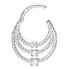 3 Twisted Rings Hinged Clicker - Ståll
