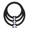 3 Twisted Rings Hinged Clicker - Svart Stål