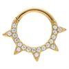 Sparkle Spikes Septum Clicker - Guld Stål