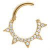 Sparkle Spikes Septum Clicker - Guld Stål