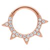 Sparkle Spikes Septum Clicker - Rosé Stål