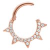 Sparkle Spikes Septum Clicker - Rosé Stål