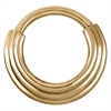 Concave Hinged Septum Ring - Guld Stål