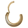 Concave Hinged Septum Ring - Guld Stål