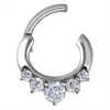 Hinged Sparkling Septum Clicker - Stål