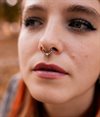 Hinged Icicle Opal Prong Septum Clicker - Stål