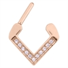 Jewelled Triangle Septum Clicker - Rosé Stål