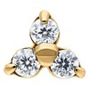 Golden Trinity Dermal Top - Internally Threaded Jewellery