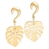 Guldiga Monstera Leaf Ear Weights - Säljs i par