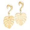 Golden Monstera Leaf Ear Weights (sold in pair)