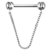 Steel Rotating Chain Nipple Barbell