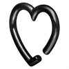 Svarta Heart Ear Weights - Säljs i par