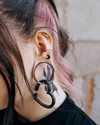 Svarta Heart Ear Weights - Säljs i par
