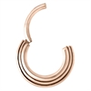 Concave Hinged Septum Ring - Rosé Steel